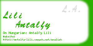 lili antalfy business card